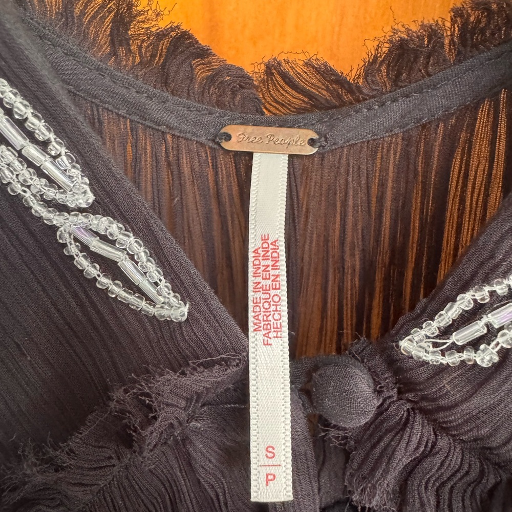 Free People Black Floral Embroidered Maxi Dress - Picture 4 of 5